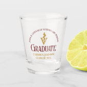 Maroon Veterinary School Afstuderen Custom Shot Glas (Voorkant)