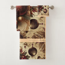 Maroon vintage et Noël d'or