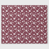 Maroon Volleyball Chevron Patterned Cadeaupapier (Vlak)
