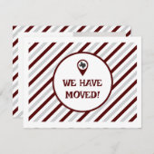 Maroon We hebben gestreepte bewegende foto verplaa (Voorkant / Achterkant)