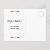 Maroon We hebben verhuisd - Texas Aankondigingskaart (Achterkant)