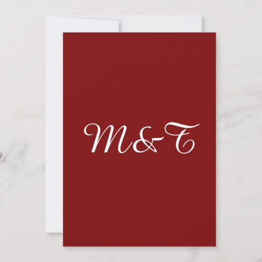 Maroon Wedding Invitation | Elegant  (Dos)