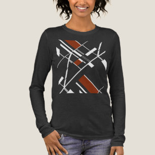 Maroon White geometrische vormen Criscross MCM loo Tri-Blend Shirt