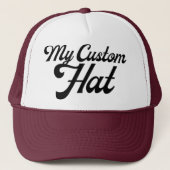 MAROON & WIT Custom Trucker Hoed Mesh Cap Blanco Pet (Voorkant)