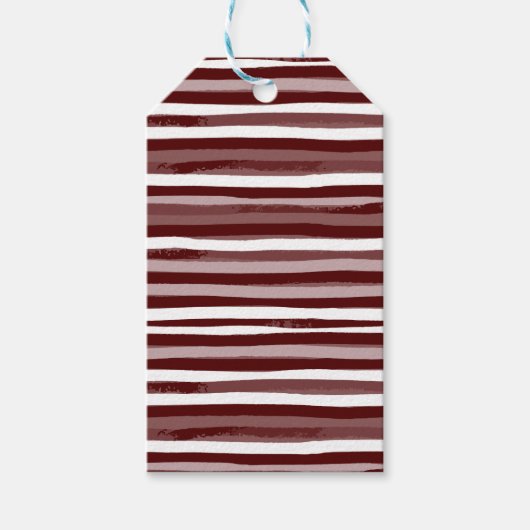 Maroon & Wit Gefeliciteerd Label Set Cadeaulabel (Voorkant)