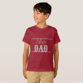 Maroon Wit kinder jongen T-shirt (Voorkant volledig)