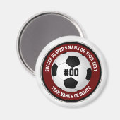 Maroon, wit, zwart, spoter Goodie Bag Ideeën Magneet (Voorkant / Achterkant)