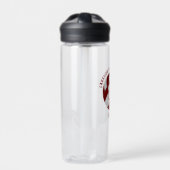 maroon witte jongens team kleuren volleybal waterfles (Voorkant)