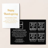 Marque Black Business sur la carte Foil Thanksgivi (Affichage)