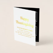 Marque Black Business sur la carte Foil Thanksgivi (Devant)