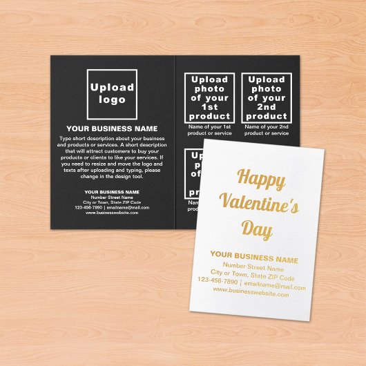 Marque Black Business sur la carte Valentine Foil