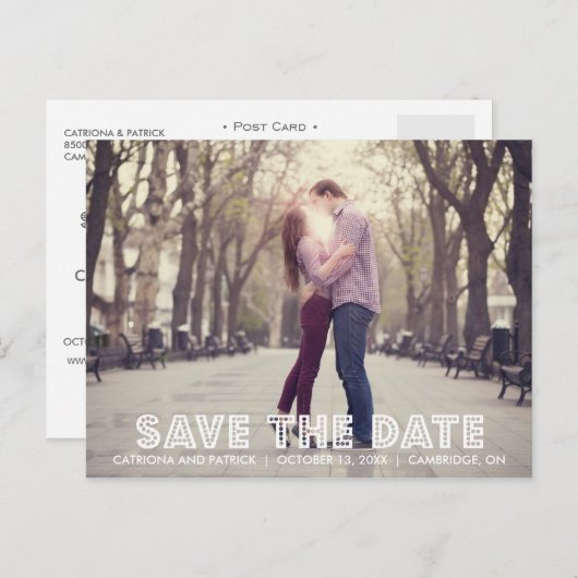 Marque blanche Enregistrer la date Annonce Carte p (Devant / Derrière)