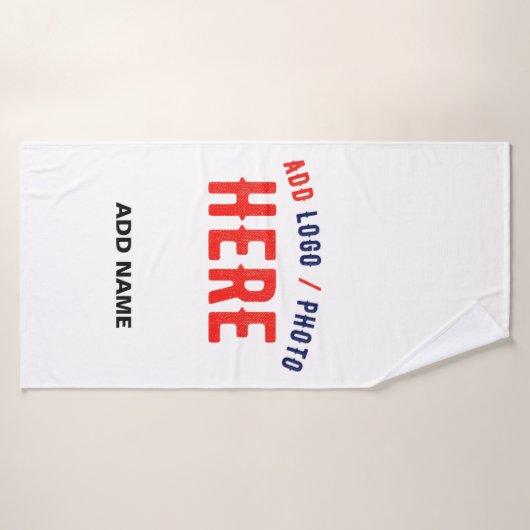 MARQUE BLANCHE MODERNE ET PERSONNALISABLE VÉRIFIÉE (Serviette de bain)