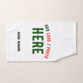 MARQUE BLANCHE MODERNE ET PERSONNALISABLE VÉRIFIÉE (Serviette à main)