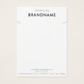 Marque Collier Logo Bijoux Carte d'affichage (Dos)