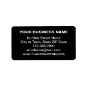 Marque commerciale en texte clair sur Étiquette de (Devant)