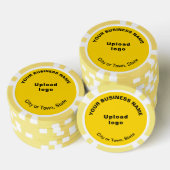 Marque commerciale jaune sur les jetons de poker (Empiler)