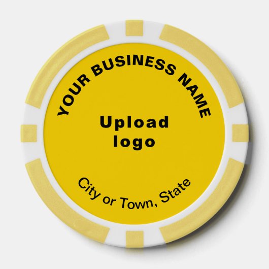 Marque commerciale jaune sur les jetons de poker (Recto)