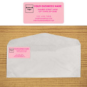 Marque commerciale rose monochrome sur Étiquette d