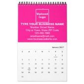 Marque commerciale rose sur le calendrier (Jan 2027)