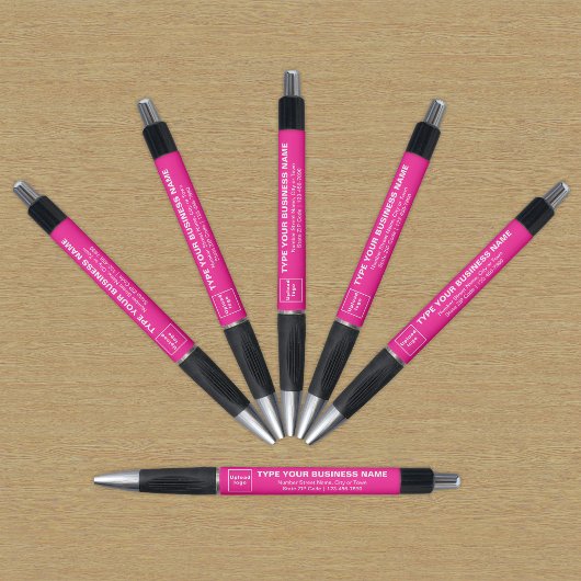 Marque commerciale rose sur stylo