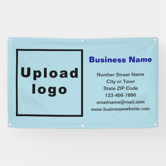 Marque commerciale sur bannière bleu clair (Horizontal)