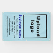 Marque commerciale sur bannière de portrait bleu c (Horizontal)