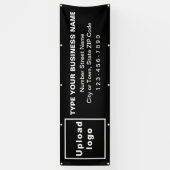 Marque commerciale sur bannière longue en noir (Vertical)