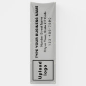 Marque commerciale sur bannière longue grise (Vertical)