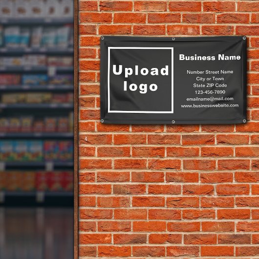 Marque commerciale sur bannière noire