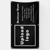 Marque commerciale sur bannière noire (Vertical)