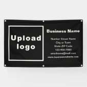 Marque commerciale sur bannière noire (Horizontal)