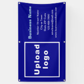 Marque commerciale sur bannière rectangle bleu (Vertical)
