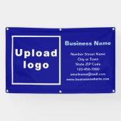 Marque commerciale sur bannière rectangle bleu (Horizontal)