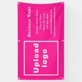 Marque commerciale sur bannière rose (Vertical)