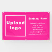 Marque commerciale sur bannière rose (Horizontal)