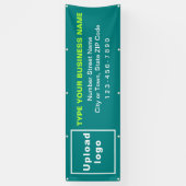 Marque commerciale sur bannière Turquoise verte lo (Vertical)