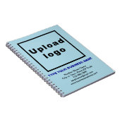 Marque commerciale sur cahier bleu clair (Côté Droit)
