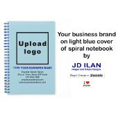 Marque commerciale sur Carnet spiral bleu clair