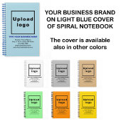 Marque commerciale sur Carnet spiral bleu clair