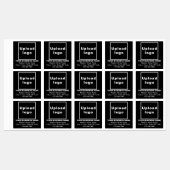 Marque commerciale sur Carré noir Étiquettes adhés (Feuille)