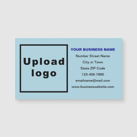 Marque commerciale sur carte magnétique bleu clair (Devant)