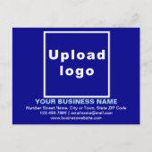 Marque commerciale sur carte postale bleue (Devant)