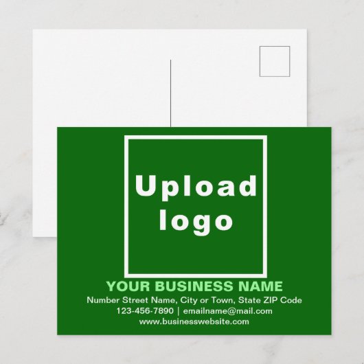 Marque commerciale sur carte postale verte (Devant / Derrière)