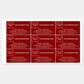 Marque commerciale sur étiquette adhésive rectangl (Feuille)