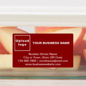 Marque commerciale sur étiquette adhésive rectangl (Apposé)