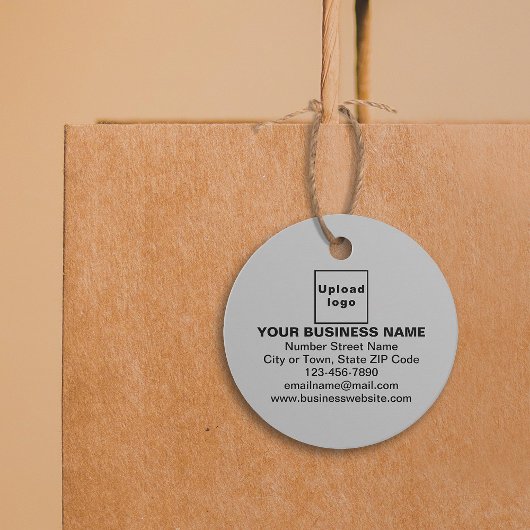 Marque commerciale sur étiquette cercle gris