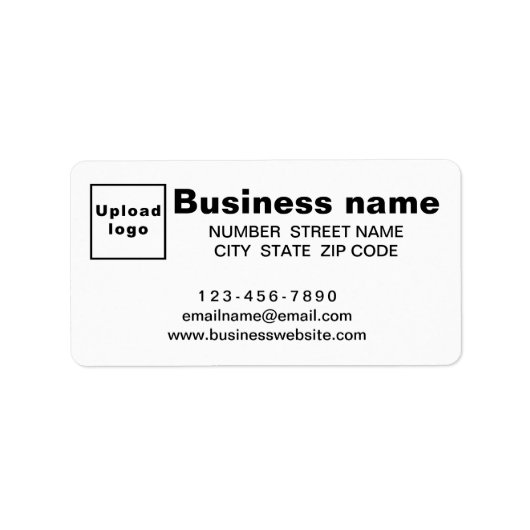 Marque commerciale sur Étiquette de adresse blanc (Devant)