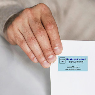 Marque commerciale sur Étiquette de adresse bleu c
