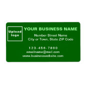 Marque commerciale sur étiquette d'expédition vert (Devant)